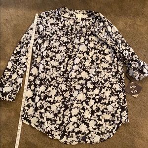 Black & White Floral Blouse